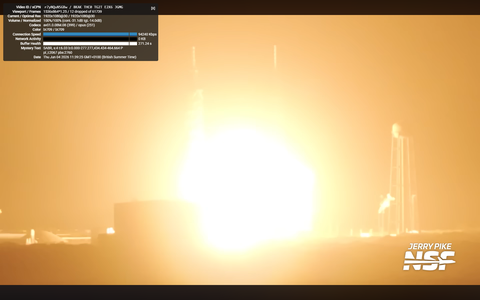 Footage frame ~+3 s — secondary release at the base