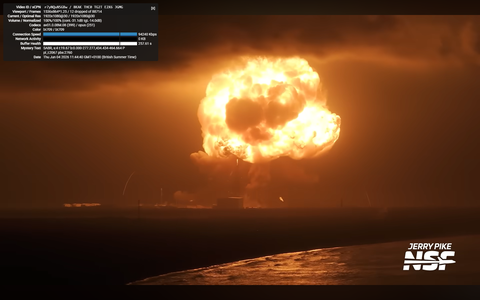 Footage frame ~+17 s — detached fireball at peak
